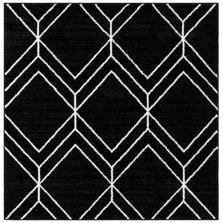 Safavieh 6 x 6 ft. Adirondack Power Loomed Square Area Rug Black & Ivory ADR241Z-6SQ